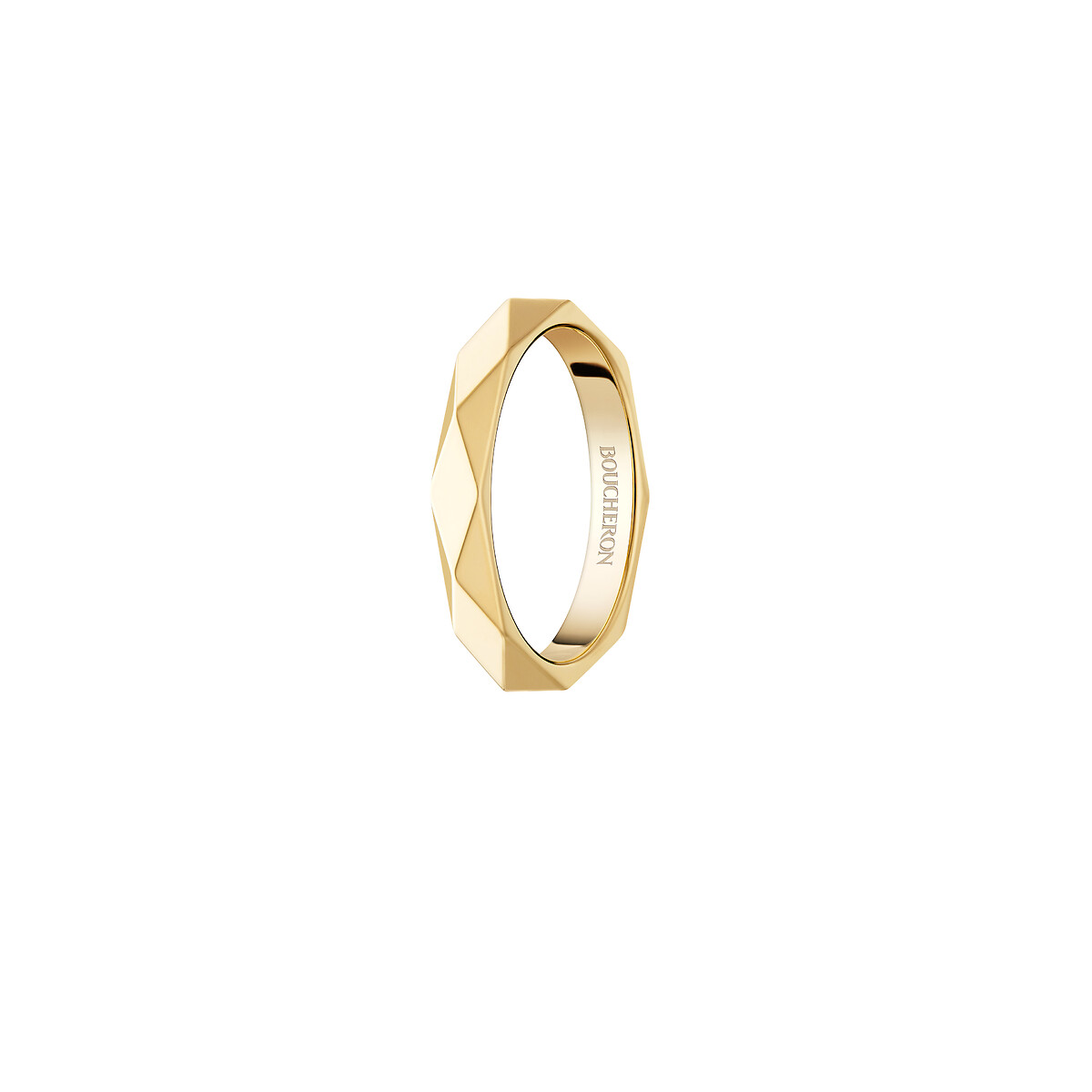 Facette yellow gold Wedding Band