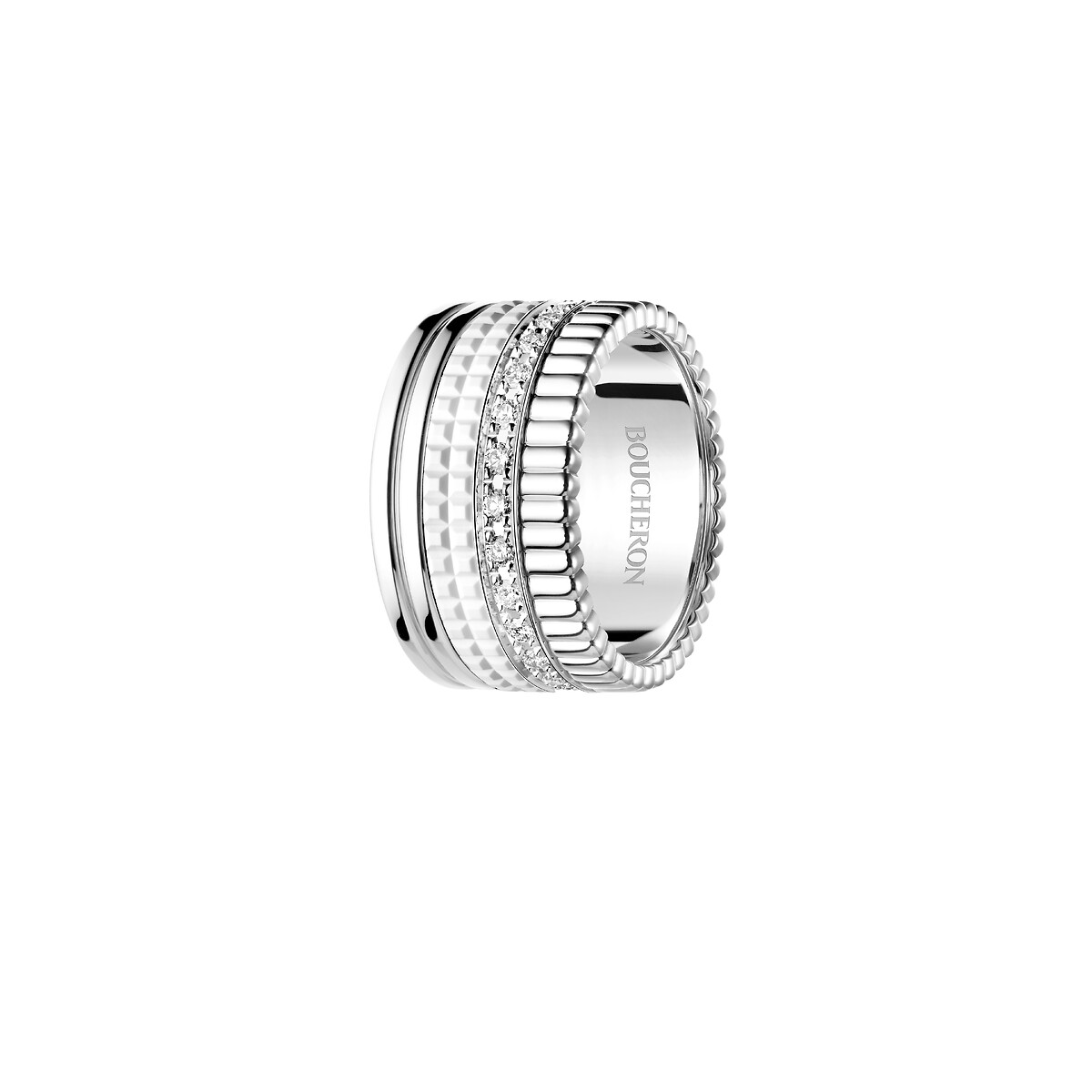 Quatre Double White Edition Large Ring